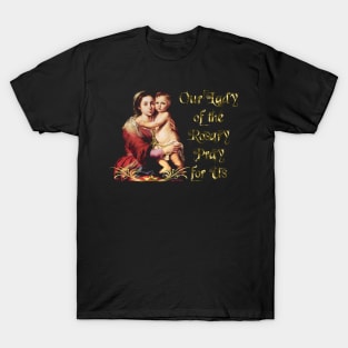Our Lady Virgin Mary of the Rosary & Jesus T-Shirt